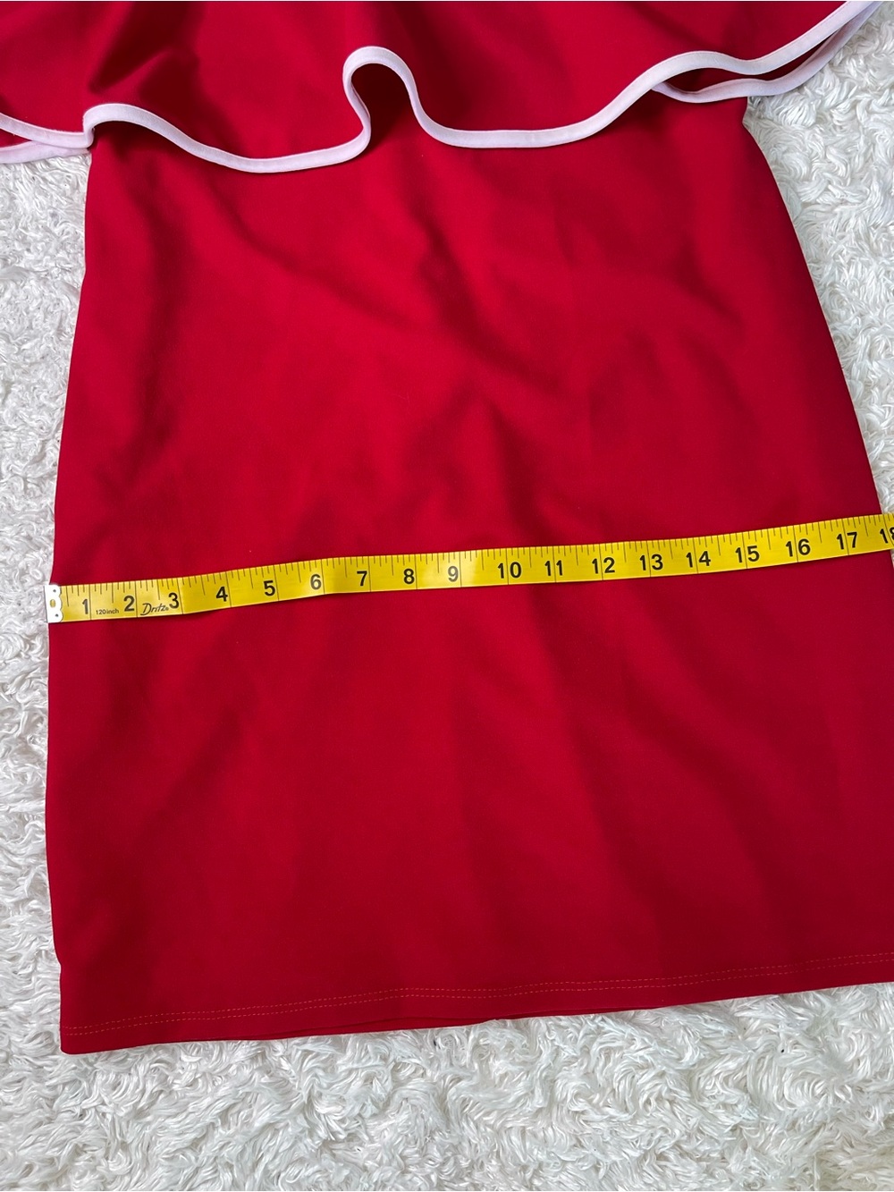 bebe Red Mini Skirt with White Trim